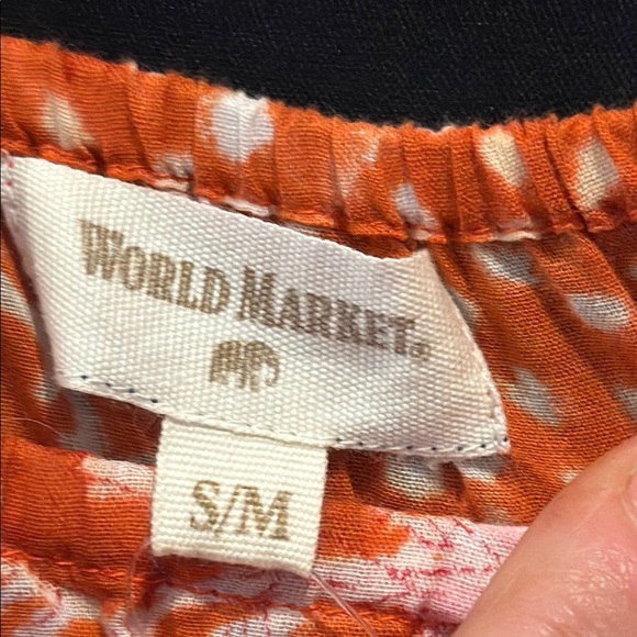 NWOT Cost Plus World Market Spring /Summer Orange Floral Women's Dress S/M - Picture 2 of 7